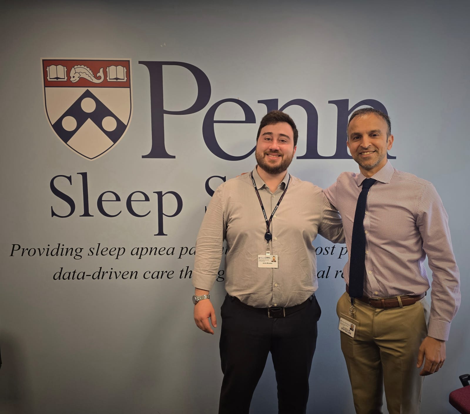 Dr. André Brandão e Dr. Raj Dedhia na University of Pennsylvania